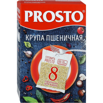 PROSTO Крупа Пшеничная 8 пакетиков для варки 500г