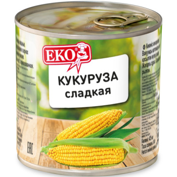 Кукуруза ЕКО сахарная, 340г