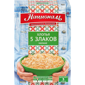 Хлопья 5 злаков Националь 400г Русский Завтрак