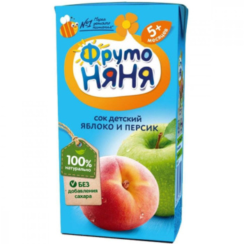 Сок ФН 200мл Яблоко-Персик с мякотью
