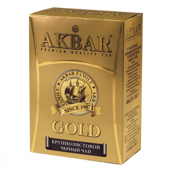 Чай Akbar Gold черный крупнолистовой, 100г