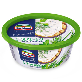 Сыр творожный 140г с зеленью 60% ванночка БЗМЖ Хохланд