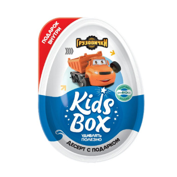 Сахарный десерт с подарком KIDS BOX Грузовички, 20г