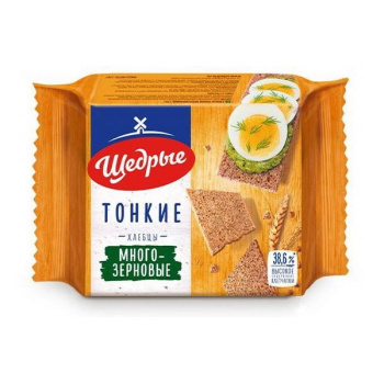 Хлебцы Щедрые 170г Многозерновые тонкие