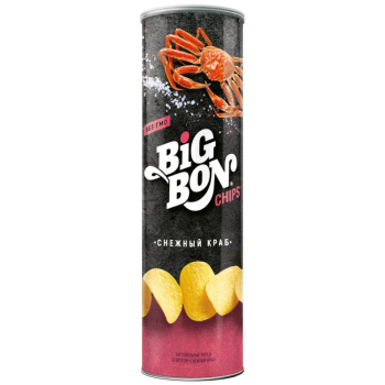 Чипсы Big Bon картофельные со вкусом Снежный краб, 130г
