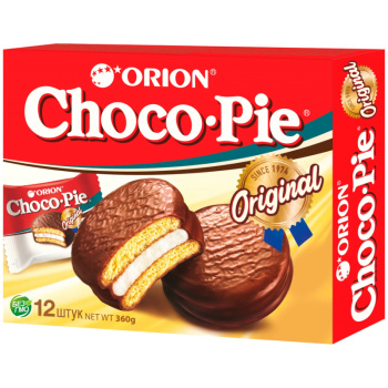 Печенье Orion, Choco Pie в шоколадной глазури, 360г