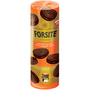 Печенье сахарное Forsite Сендвич с шоколадно-ореховым вкусом, 220г
