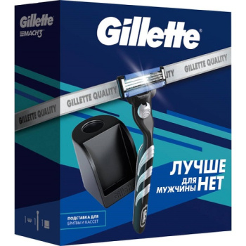 Набор GILLETTE MACH3 Бритва+1 с.к.+ подставка