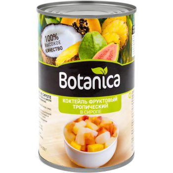 Тропический коктейль Botanica в сиропе, 425мл