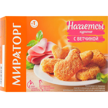 Наггетсы куриные с ветчиной Мираторг, 250г 