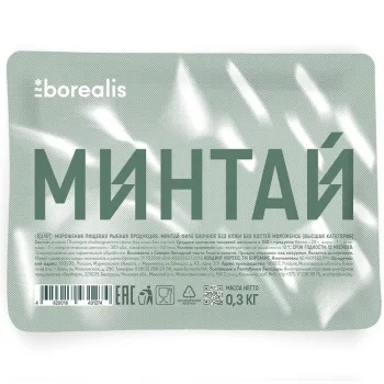 Минтай филе без кожы свежемороженный Норебо, 300г