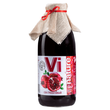 Сок Vi Nature гранатовый, прямого отжима, 750мл