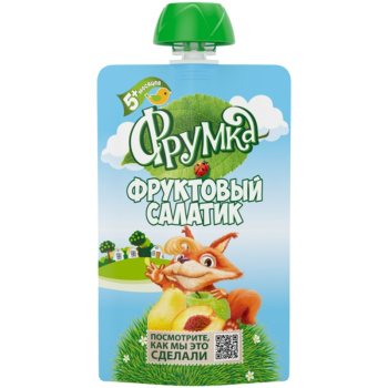 Пюре Фрумка из яблок груш персик 90г