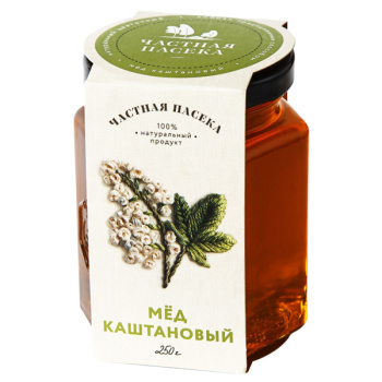 Мед натуральный Частная пасека каштановый, 250г