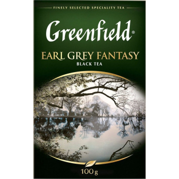 Чай черный листовой Greenfield Earl Grey Fantasy, бергамот цитрус календула, 100г