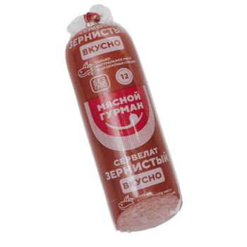 Сервелат Зернистый 350г Мясной Гурман