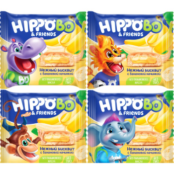 Пирожное HIPPOBO с банановой начинкой Яшкино, 32г