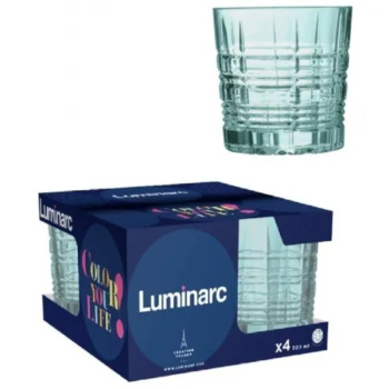 Набор стаканов ДАЛЛАС бирюзовый 4шт, низкие, 300мл