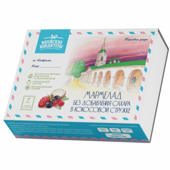 Мармелад Ягодный микс без доб.сах. 200г ПУ Волжские кондитеры