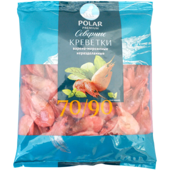 Креветки POLAR варено-мороженые 70 90, 500г