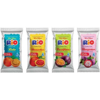 Салфетки влажные RIO 15шт Фрукты