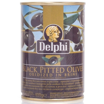 Маслины Delphi Superior без косточки в рассоле, 400г 