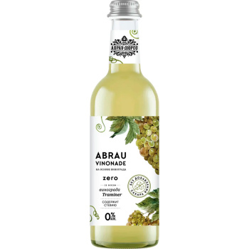 Газированный напиток Абрау-Дюрсо, Abrau Vinonade Zero, виноград Traminer, 375мл