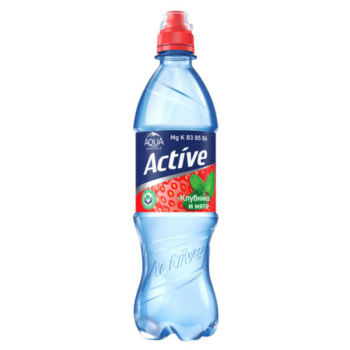 Вода Аква Минерале Актив, клубника-мята, 0,5л