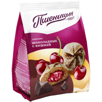Пряники Пшеницын шоколадные с вишней, 200г