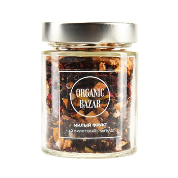Чай Organic Bazar милый фрукт с каркаде, 70г  