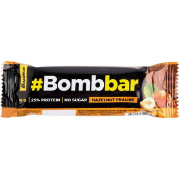 Батончик Bombbar глазированный Фундучное пралине 4г