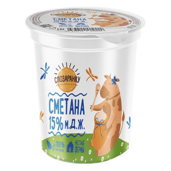 Сметана Спозаранку 15% 300г БЗМЖ