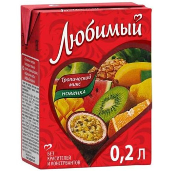 Напиток Любимый, тропический микс, 0,2л