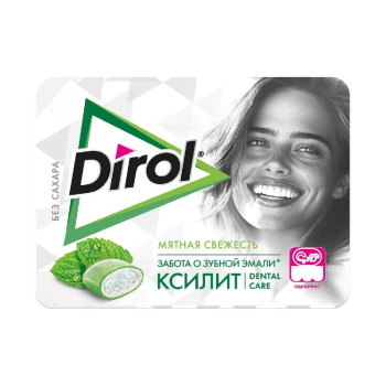 Жевательная резинка Dirol X-Fresh мятная свежесть без сахара, 16г