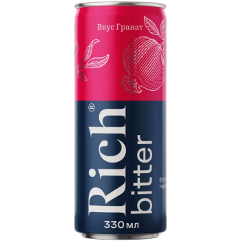 Напиток газированный Rich Bitter Гранат, 0,33л