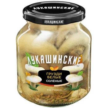 Грибы Лукашинские грузди белые солёные, 340г