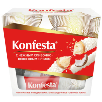 Конфеты Konfesta с кокосовой начинкой 150г