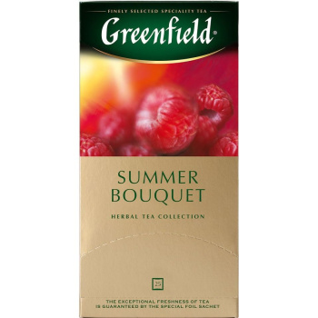 Чай красный Greenfield Summer Bouquet, малина шиповник яблоко, 25пак
