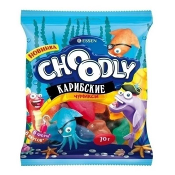 Мармелад жевательный Choodly, карибские чумиксы, 170г