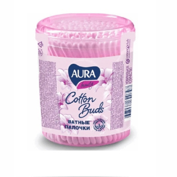 Ватные палочки Aura 100шт стакан