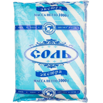 Соль поваренная пищевая нейодированная Экстра Полесье, 1 кг
