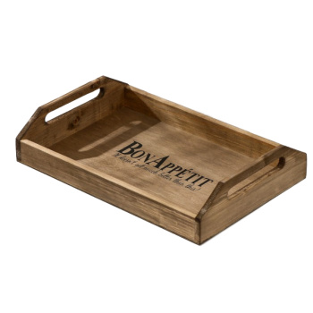 Поднос маленький с декором, с покрытием, 30x20x6см 