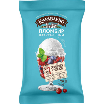 Мороженое Караваево Пломбир 400г БЗМЖ