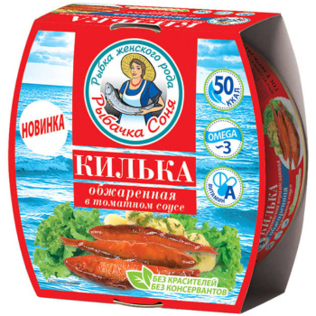Килька в т с Рыбачка Соня балтийская обжаренная, 240г