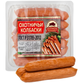 Колбаски полукопченые Охотничьи Костромской МК