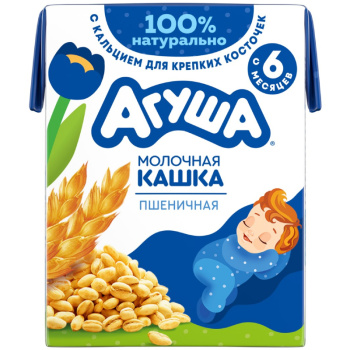 Каша Засыпайка Агуша Молочно-пшеничная 1,8% 190мл