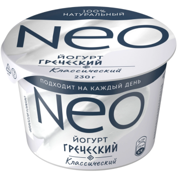 Йогурт NEO Греческий Классический 2%, 230г