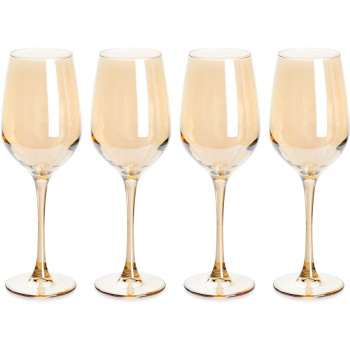 Набор бокалов для вина ЗОЛОТОЙ МЕД 4шт, 350мл 