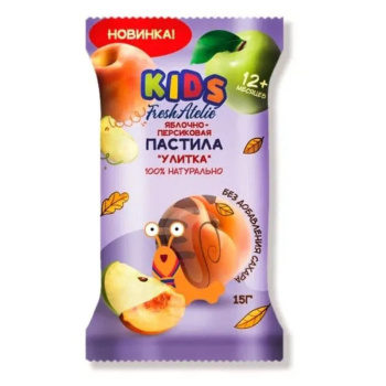 Пастила Fresh Atelie Kids Пастилки Яблочно-Персиковые для детей раннего возраста, 15г 