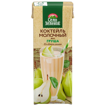 Коктейль молочный Село Зелёное 3,2% 200г Груша БЗМЖ
